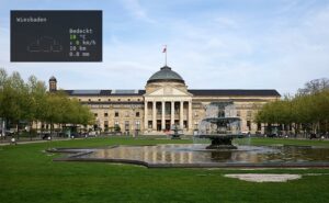 Wiesbaden Kurhaus mit Wetter