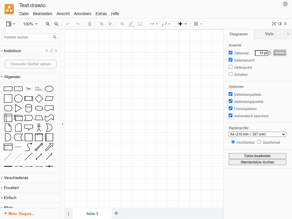 draw.io - PWA - Diagramme zeichnen