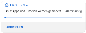 Datensicherung läuft