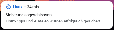 Datensicherung abgeschlossen