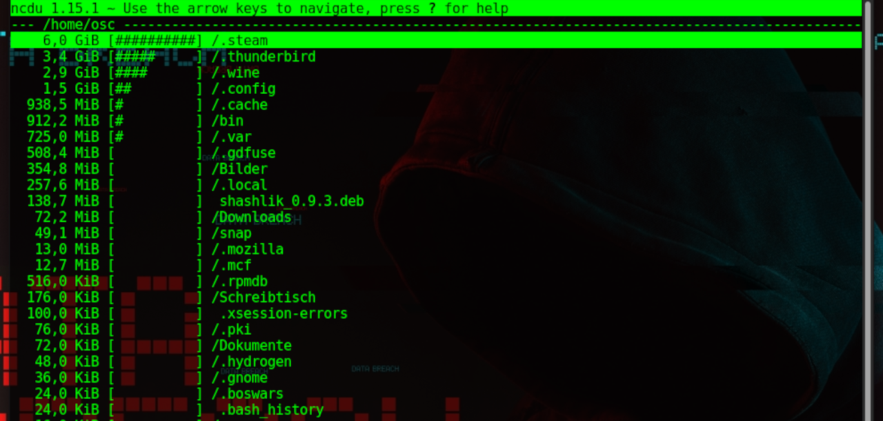 ncdu – Wo ist mein Plattenplatz geblieben