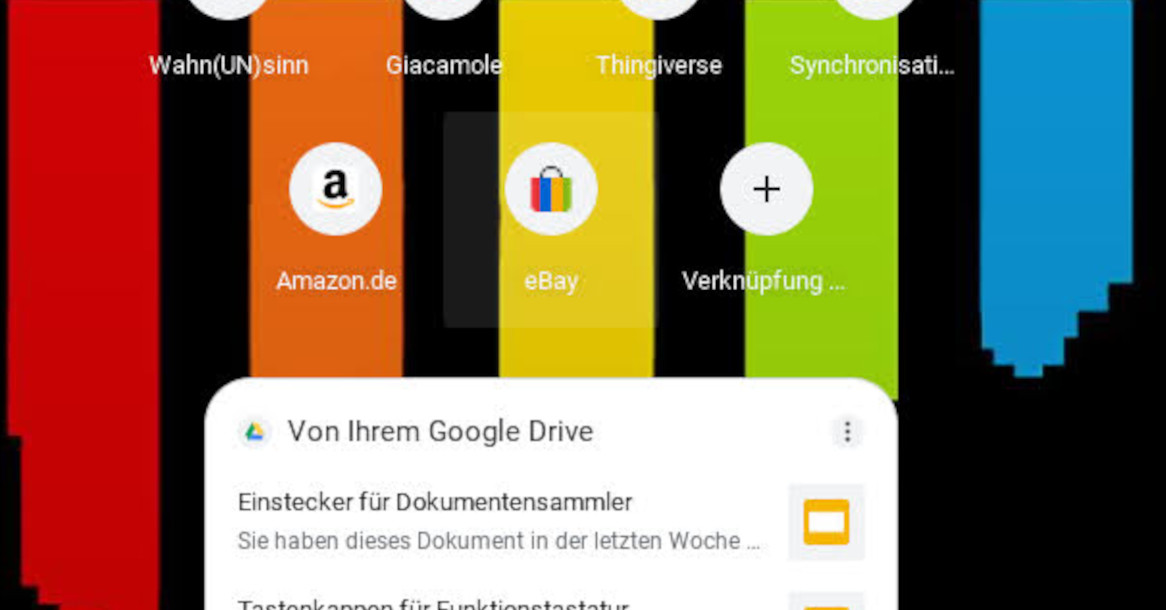Chrome Neuer Tab Seite